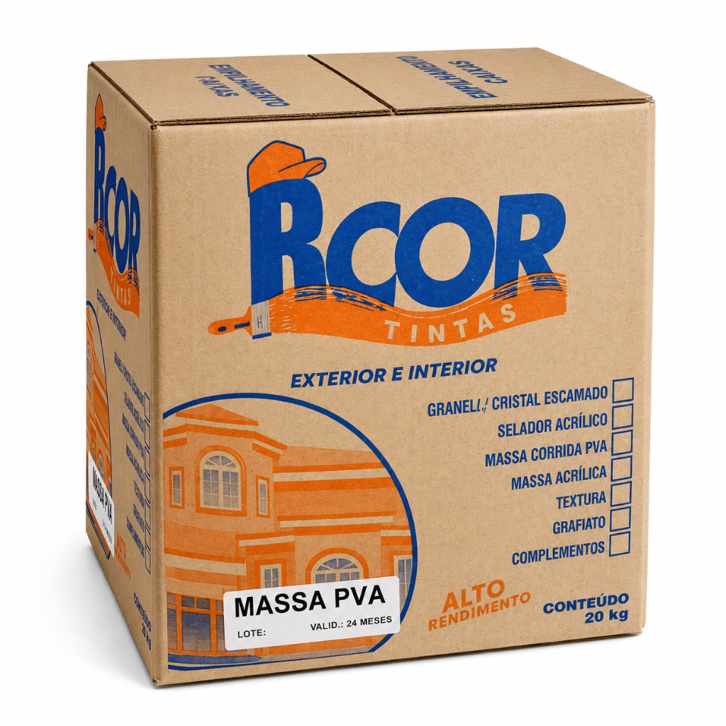 Massa Corrida PVA 20kg – RCOR Tintas — FortTintas em Campo Grande MS