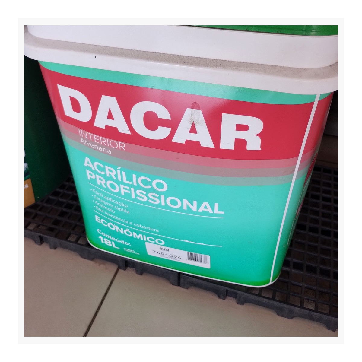 Tinta Dacar Acrílico Profissional Econômico Fosco 18L — FortTintas em Campo Grande MS